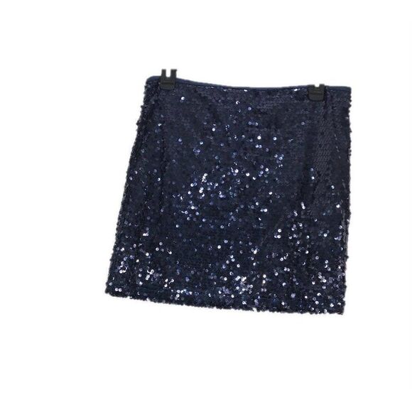 Poof‎ Couture NWT Blue Sequined Sparkle Skirt Large - Picture 1 of 3